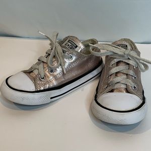 Converse All Star Kids Girls 9 Rose Gold Shoes